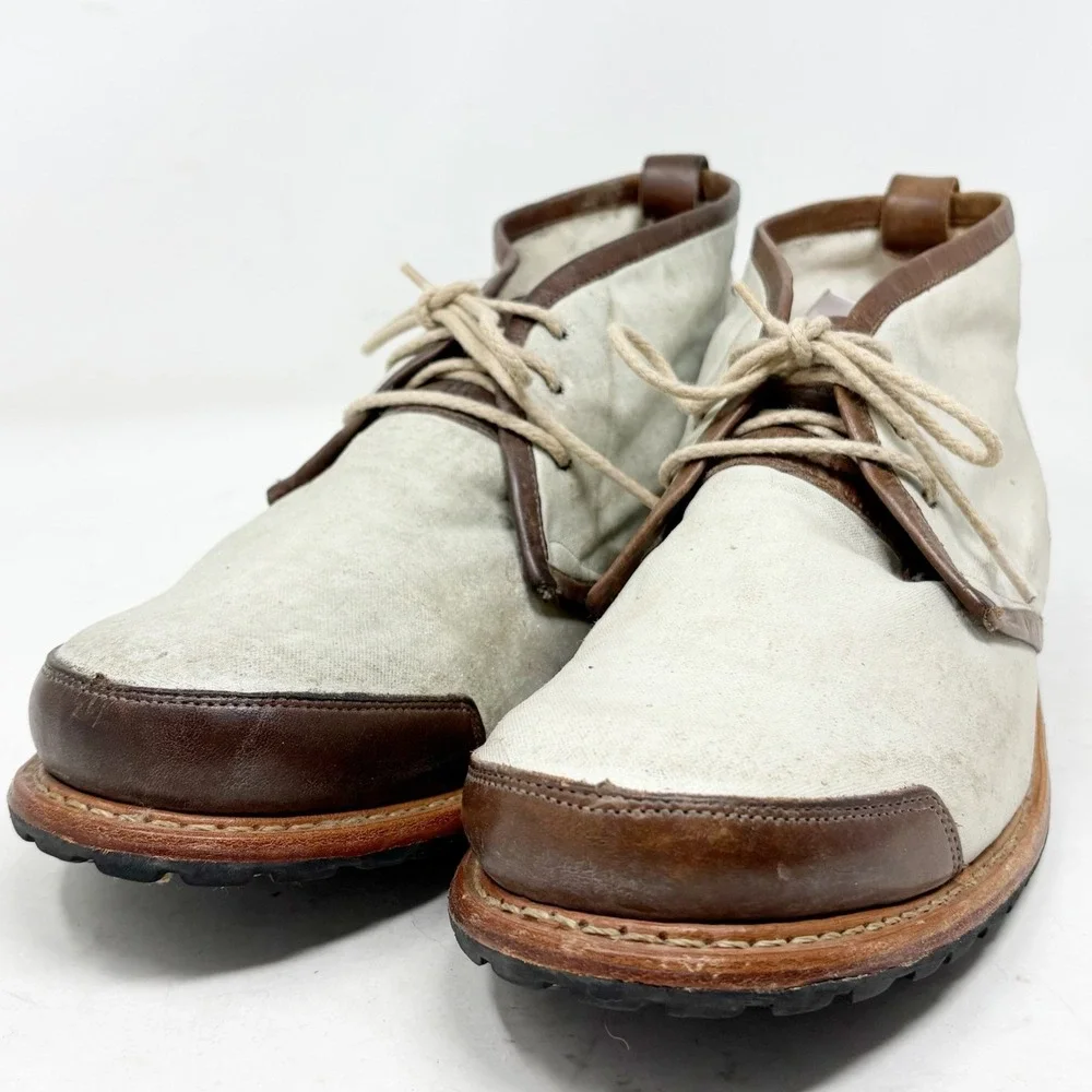 Timberland Boot Co Canvas Leather Chukka Boots Blake Winter Lug Sole Size 11